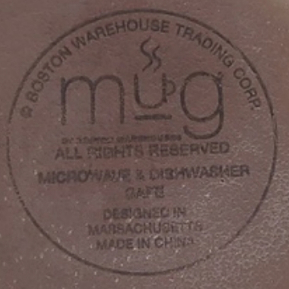 BOSTON WAREHOUSE TRADING CORP. STONEWARE MUG  COFFEE MUG/CUP - Picture 9 of 9